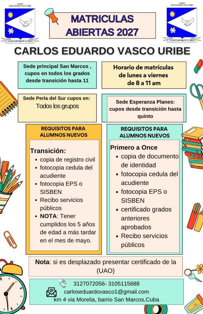 Matriculas 2027